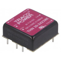 THN 30-2423WI; Converter: DC/DC; 30W; Uin: 9÷36V; Uout: 15VDC; Uout2: -15VDC; 1