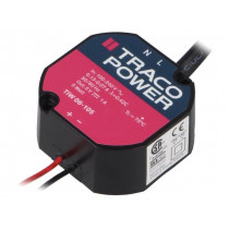TIW 06-105; Power supply: switched-mode; volatage source; 5W; Ø50.2x23.6mm; TRACO POWER