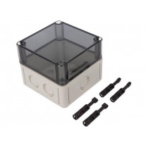 10650401; Enclosure: multipurpose; X: 110mm; Y: 110mm; Z: 90mm; TK PS; grey; SPELSBERG