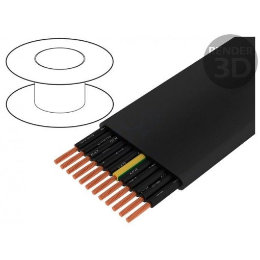 3000593; Wire; H07VVH6-F; 12G2,5mm2; unshielded; 450/750V; PVC; Cu; stranded; TKD