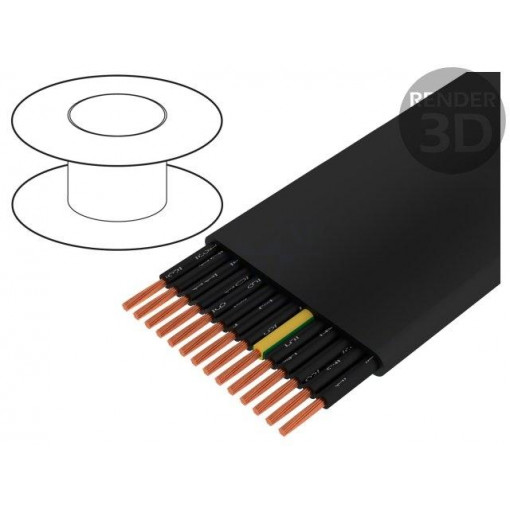 3000596; Wire; H07VVH6-F; 14G1,5mm2; unshielded; 450/750V; PVC; Cu; stranded; TKD