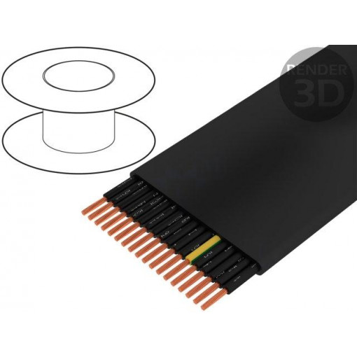 3000601; Wire; H05VVH6-F; 18G1mm2; unshielded; 300/500V; PVC; Cu; stranded; TKD