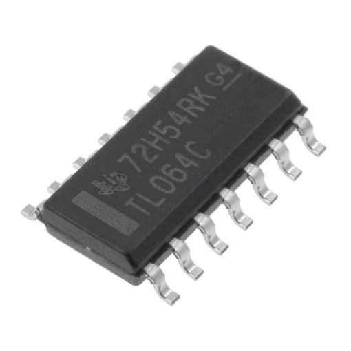 TL064CD; Operational amplifier; 1MHz; 6÷36V; Channels: 4; SO14; STMicroelectronics