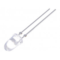 TLCR5800; LED; 5mm; red; 7.5÷35cd; 8°; 50mA; 2.1÷2.7V; Front: convex; VISHAY