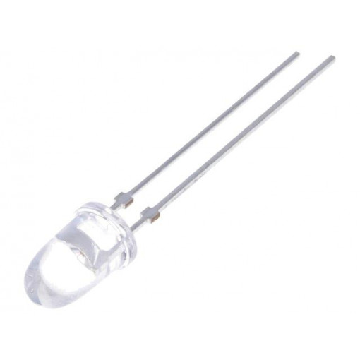 TLCR5800; LED; 5mm; red; 7.5÷35cd; 8°; 50mA; 2.1÷2.7V; Front: convex; VISHAY