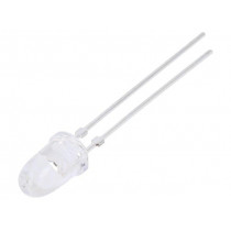 TLDR5800; LED; 5mm; red; 1000÷2500mcd; 4°; 20mA; 1.8÷2.2V; Front: convex; VISHAY