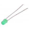 TLHG4400-AS12Z; LED; 3mm; green; 16÷32mcd; 30°; Front: convex; Pitch: 2.54mm; VISHAY TLHG4400-AS12Z; LED; 3mm; green; 16÷32mcd; 30°; Front: convex; Pitch: 2.54mm; VISHAY