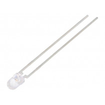 TLHG4900; LED; 3mm; green; 16÷37mcd; 32°; Front: convex; Pitch: 2.54mm; VISHAY