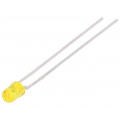 TLHY4205; LED; 3mm; yellow; 10÷20mcd; 44°; Front: convex; Pitch: 2.54mm; VISHAY TLHY4205; LED; 3mm; yellow; 10÷20mcd; 44°; Front: convex; Pitch: 2.54mm; VISHAY