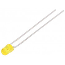 TLHY4205; LED; 3mm; yellow; 10÷20mcd; 44°; Front: convex; Pitch: 2.54mm; VISHAY