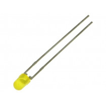 TLHY4405; LED; 3mm; yellow; 6.3÷11mcd; 30°; Front: convex; Pitch: 2.54mm; VISHAY