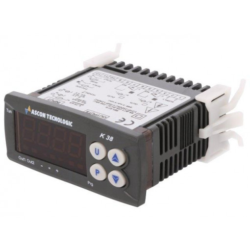 K38-HERR; Module: regulator; temperature; SPDT; OUT 2: SPDT; on panel; 0÷50°C; ASCON TECNOLOGIC K38-HERR; Module: regulator; temperature; SPDT; OUT 2: SPDT; on panel; 0÷50°C; ASCON TECNOLOGIC