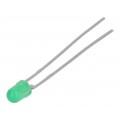 TLLG4401-AS12; LED; 3mm; green; 1÷2mcd; 25°; Front: convex; Pitch: 2.54mm; VISHAY TLLG4401-AS12; LED; 3mm; green; 1÷2mcd; 25°; Front: convex; Pitch: 2.54mm; VISHAY