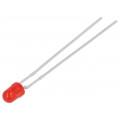 TLLR4401; LED; 3mm; red; 1÷2mcd; 50°; Front: convex; Pitch: 2.54mm; VISHAY TLLR4401; LED; 3mm; red; 1÷2mcd; 50°; Front: convex; Pitch: 2.54mm; VISHAY