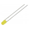 TLLY4401; LED; 3mm; yellow; 0.63÷1.2mcd; 50°; Front: convex; Pitch: 2.54mm; VISHAY TLLY4401; LED; 3mm; yellow; 0.63÷1.2mcd; 50°; Front: convex; Pitch: 2.54mm; VISHAY