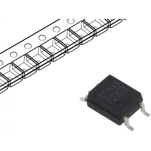 TLP2303(E(T; Optocoupler; SMD; Channels: 1; Out: Darlington; 3.75kV; 0.1Mbps; SO6; TOSHIBA