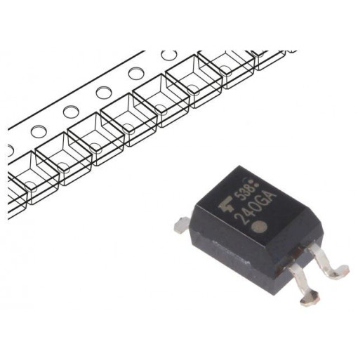 TLP240GA(LF5.F(O; Optocoupler; SMD; Channels: 1; Out: MOSFET; 5kV; Gull wing 4; TOSHIBA