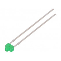 TLUG2401; LED; 1.8mm; green; 4÷12mcd; 40°; 2.4÷3V; Front: convex; Pitch: 2.54mm; VISHAY