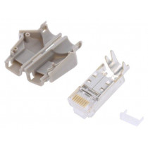 TM21P-88P(04); Plug; RJ45; PIN: 8; Cat: 5e; shielded,with protection; Layout: 8p8c; HIROSE
