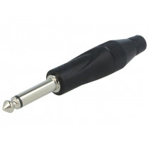 TM2PBMJ; Plug; Jack 6,35mm; male; mono; straight; for cable; soldering; AMPHENOL