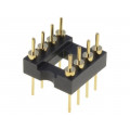TMC-308-1-G; Socket: DIP; PIN: 8; Pitch: 2.54mm; precision; THT; gold-plated; ADAM TECH TMC-308-1-G; Socket: DIP; PIN: 8; Pitch: 2.54mm; precision; THT; gold-plated; ADAM TECH