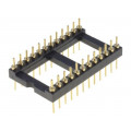 TMC-624-1-G; Socket: DIP; PIN: 24; Pitch: 2.54mm; precision; THT; gold-plated; ADAM TECH TMC-624-1-G; Socket: DIP; PIN: 24; Pitch: 2.54mm; precision; THT; gold-plated; ADAM TECH