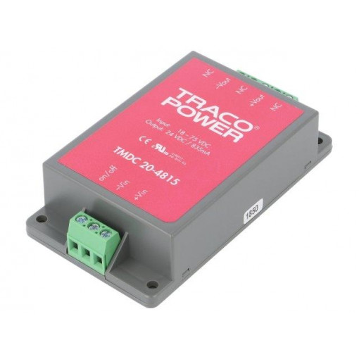 TMDC 20-4815; Converter: DC/DC; 20W; Uin: 18÷75V; Uout: 24VDC; Iout: 835mA; 107g; TRACO POWER