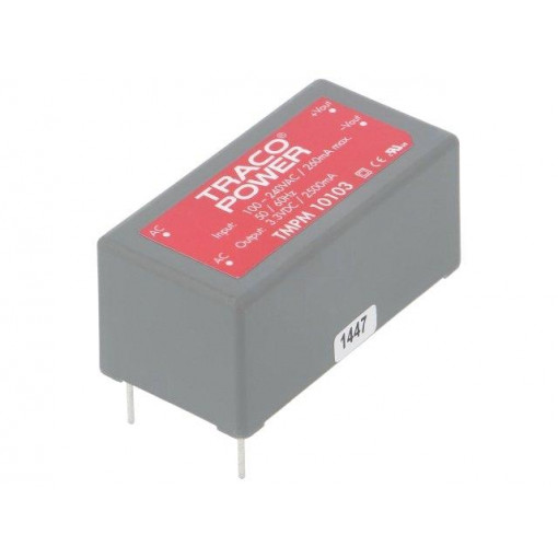 TMPM 10103; Converter: AC/DC; 8.3W; Uout: 3.3VDC; Iout: 2500mA; 70%; Series: TMPM; TRACO POWER