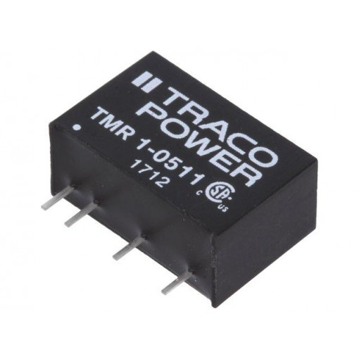 TMR 1-0511; Converter: DC/DC; 1W; Uin: 4.5÷9V; Uout: 5VDC; Iout: 200mA; SIP6; 3.1g; TRACO POWER