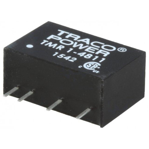 TMR 1-4811; Converter: DC/DC; 1W; Uin: 36÷75V; 5VDC; Iout: 200mA; 17x11x7.62mm; TRACO POWER