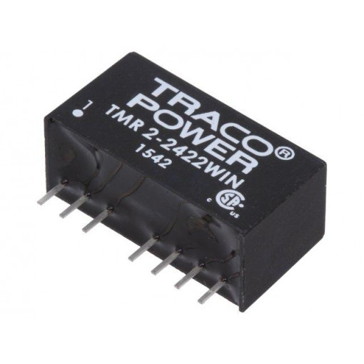 TMR 2-2422WIN; Converter: DC/DC; 2W; Uin: 9÷36V; Uout: 12VDC; Uout2: -12VDC; SIP8; TRACO POWER