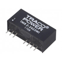 TMR 2-2423WI; Converter: DC/DC; 2W; Uin: 9÷36V; Uout: 15VDC; Uout2: -15VDC; SIP9; TRACO POWER