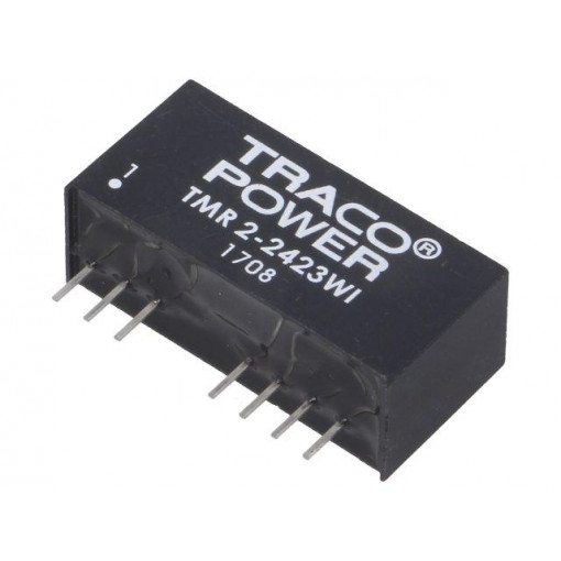 TMR 2-2423WI; Converter: DC/DC; 2W; Uin: 9÷36V; Uout: 15VDC; Uout2: -15VDC; SIP9; TRACO POWER
