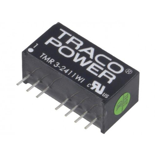 TMR 3-2411WI; Converter: DC/DC; 3W; Uin: 9÷36V; 5VDC; Iout: 600mA; SIP8; 4.8g; OUT: 1; TRACO POWER
