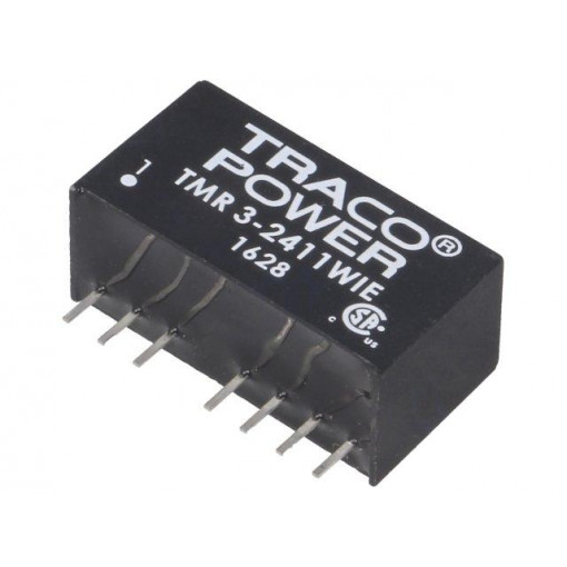 TMR 3-2411WIE; Converter: DC/DC; 3W; Uin: 9÷36V; 5VDC; Iout: 600mA; SIP8; 4.8g; OUT: 1; TRACO POWER