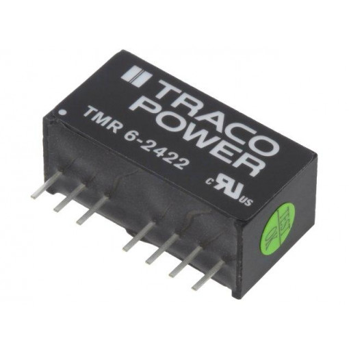 TMR 6-2422; Converter: DC/DC; 6W; Uin: 18÷36V; Uout: 12VDC; Uout2: -12VDC; SIP8; TRACO POWER