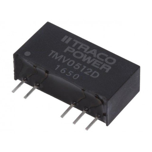 TMV 0512D; Converter: DC/DC; 1W; Uin: 4.5÷5.5V; Uout: 12VDC; Uout2: -12VDC; SIP7; TRACO POWER