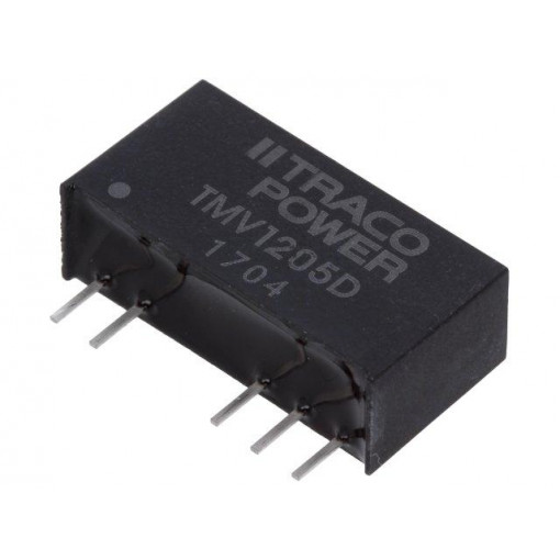 TMV 1205D; Converter: DC/DC; 1W; Uin: 10.8÷13.2V; Uout: 5VDC; Uout2: -5VDC; SIP7; TRACO POWER