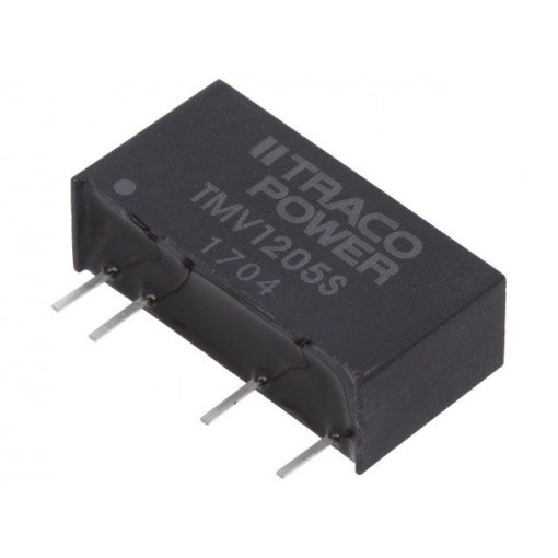 TMV 1205S; Converter: DC/DC; 1W; Uin: 10.8÷13.2V; Uout: 5VDC; Iout: 200mA; SIP7; TRACO POWER