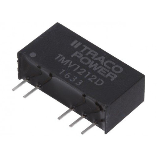 TMV 1212D; Converter: DC/DC; 1W; Uin: 10.8÷13.2V; Uout: 12VDC; Uout2: -12VDC; TRACO POWER