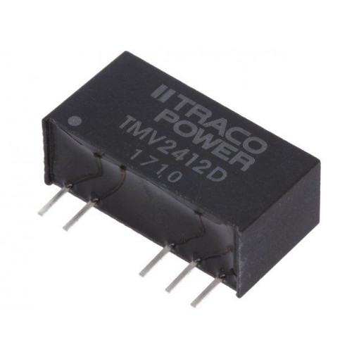 TMV 2412D; Converter: DC/DC; 1W; Uin: 21.6÷26.4V; Uout: 12VDC; Uout2: -12VDC; TRACO POWER