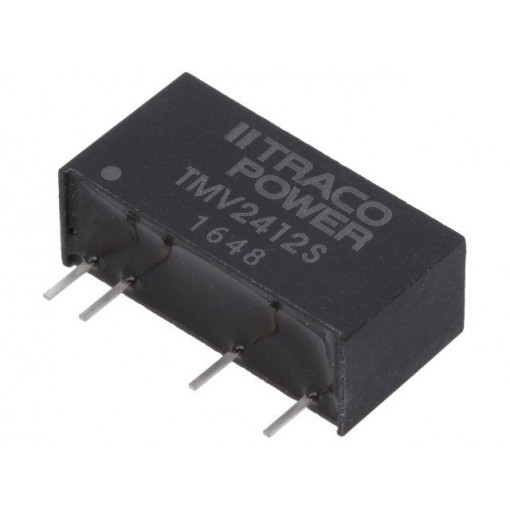 TMV 2412S; Converter: DC/DC; 1W; Uin: 21.6÷26.4V; Uout: 12VDC; Iout: 80mA; SIP7; TRACO POWER