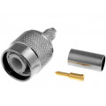 ; Plug; TNC; male; straight; RG58; crimped; for cable; 