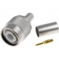 ; Plug; TNC; male; straight; RG59; crimped; for cable; 