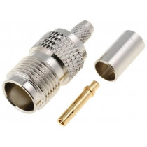 ; Plug; TNC; female; straight; RG58; crimped; for cable;  ; Plug; TNC; female; straight; RG58; crimped; for cable;