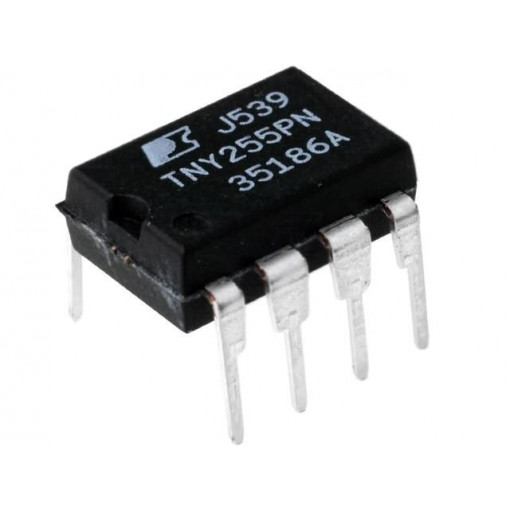 TNY255PN; PMIC; AC/DC switcher,SMPS controller; Uin: 85÷265V; DIP8; flyback; POWER INTEGRATIONS