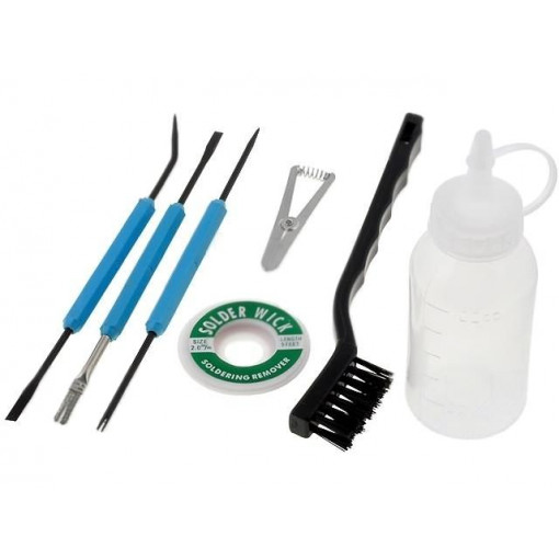; Kit: scrapers and brushes; Pcs: 7; 180mm; GOLDTOOL ; Kit: scrapers and brushes; Pcs: 7; 180mm; GOLDTOOL