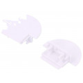 76500001; Cap for LED profiles; white; ABS; Application: GROOVE10; TOPMET