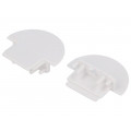 76510001; Cap for LED profiles; white; ABS; Application: GROOVE10; TOPMET