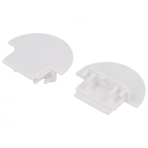 76510001; Cap for LED profiles; white; ABS; Application: GROOVE10; TOPMET